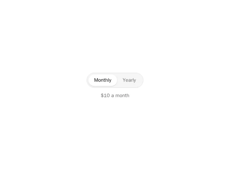 Pricing Toggle