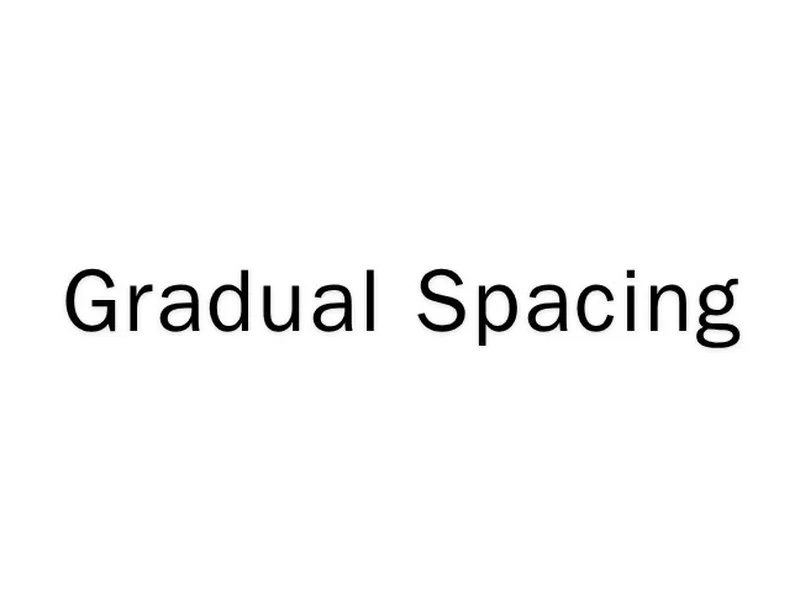 Gradual Spacing Text
